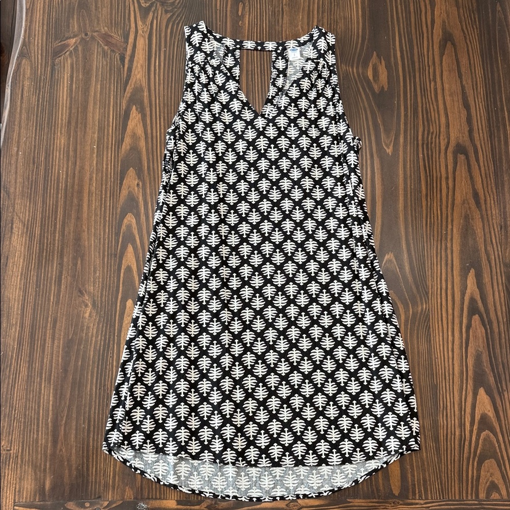 Old Navy Black and White Pattern Dress Women Small Lightweight Sundress